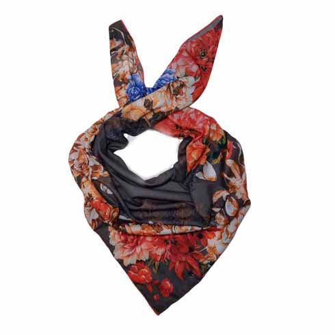 روسری زنانه گلدار مدل MKR-01 | مودی کالا
